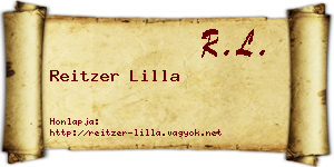 Reitzer Lilla névjegykártya